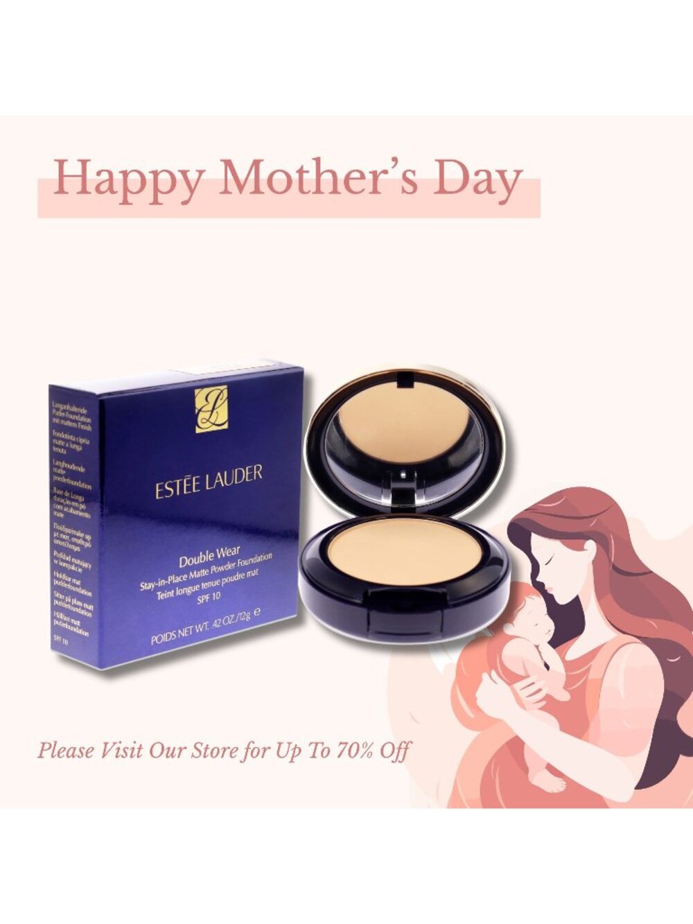 Estee Lauder Double Wear Stay-in-Place Matte Powder Foundation SPF10 12g